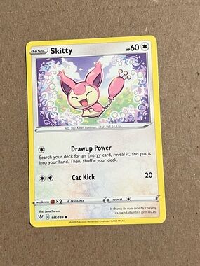 Skitty Pokémon card from the Sword & Shield - Darkness Ablaze 141/189  Card